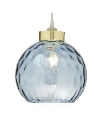 Deana Dimpled Glass Ball Easyfit Shade, Cobalt Blue