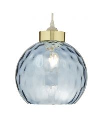 Deana Dimpled Glass Ball Easyfit Shade, Cobalt Blue