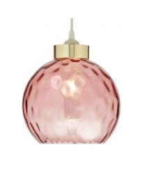 Deana Dimpled Glass Ball Easyfit Shade, Rose Pink