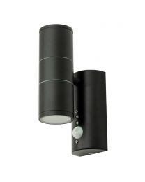 Delting Up and Down Outdoor Wall Light with PIR Sensor, Black