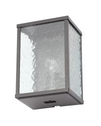 Douglas Outdoor Wall Light with Frosted Glass Panels, Black