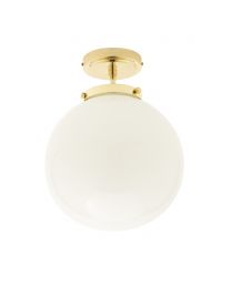 Douro Bathroom Globe Ceiling Light, Brass