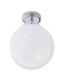 Douro Bathroom Globe Ceiling Light, Chrome