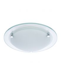 Draco Flush Bathroom Ceiling Light, Chrome