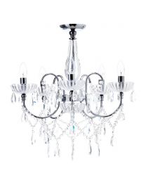 Edith Flush Ceiling Light, Chrome