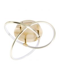 Eero Knotted LED Flush Ceiling Light, Satin Brass