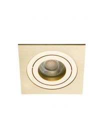 Faina Adjustable Square Recessed Downlight, Brass