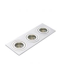 Faina Adjustable Triple Squared Recessed Downlight, Silver