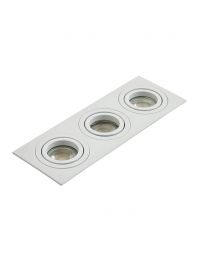 Faina Adjustable Triple Squared Recessed Downlight, White