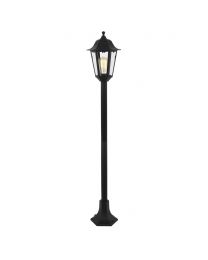 Ferris Outdoor Polycarbonate Tall Lamp Post Lantern, Black