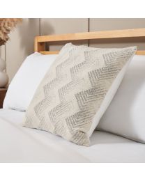 Geo Wave Design Cushion, Cream