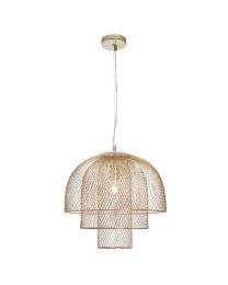 Georgia Tiered Mesh Ceiling Pendant, Gold