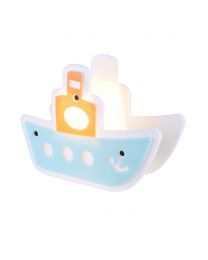 Glow Boat LED Table Lamp, White & Blue