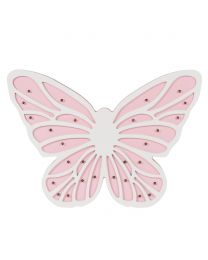 glow children's lighting butterfly table lamp pink and white