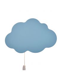 Glow Cloud Wall Lamp in Blue on white background