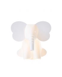 Glow Elephant Origami Style Table Lamp, White