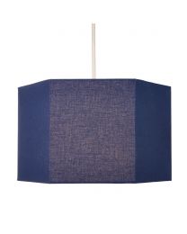 Glow Hexagon Ceiling Light Shade, Navy Blue