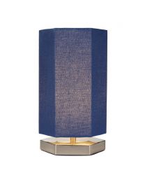 Glow Hexagon Table Lamp, navy