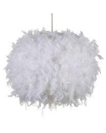 Glow Large Feather easy fit shade White on white background