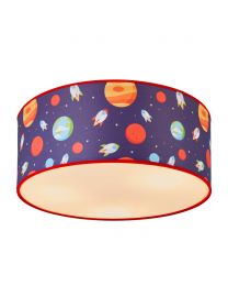 Glow Outer Space Flush Ceiling Light, Blue