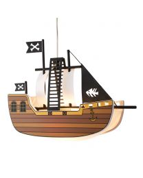 Glow Pirate Ship Ceiling Pendant Light, Brown