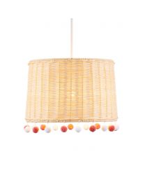 Glow Rattan Pom Pom Easy Fit Shade, Natural