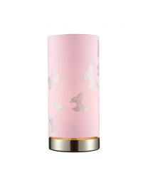 Glow Silver Butterfly Table Lamp, Pink