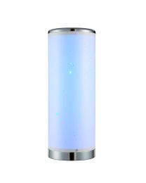 Glow Starburst Colour Changing LED Cylinder Table Lamp, White