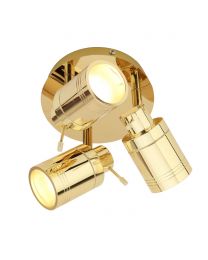 Hector Bathroom Ceiling Spotlight Plate, Brass