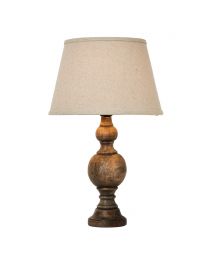 henlock wooden table lamp with natural shade grey