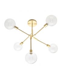 Hennock Ceiling Light, Brass