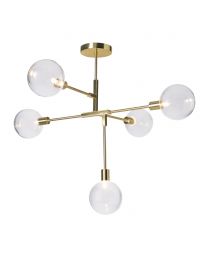 Hennock Ceiling Light, Brass