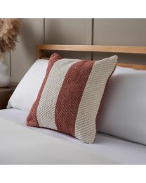 Herringbone Chenille Cushion, Terracotta