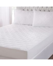 Hotel Collection Cotton Single Mattress Protector, White