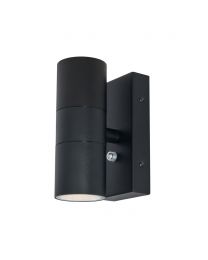 Jared Outdoor Up and Down Wall Light with Photocell, Black