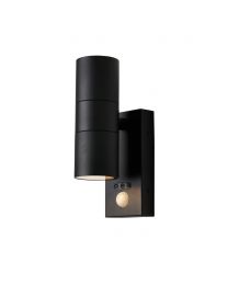 Jared Outdoor Wall Light with PIR Sensor, Black