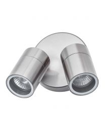Jared Twin Outdoor Wall Light, Stainless Steel