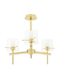 Jean Bathroom Ceiling Light, Satin Brass