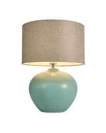 Joules Reactive Glaze Ceramic Table Lamp, Green