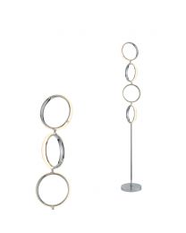 Lena Ring LED Floor Lamp, Chrome