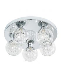 Lucia Bathroom Flush Ceiling Plate, Chrome