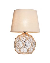 Lucy Buoy Style Glass Table Lamp, Clear