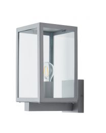 Mateo Glass Panel Outdoor Wall Light, Silver