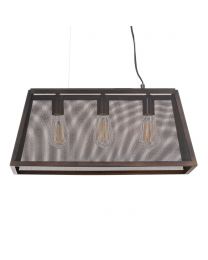 Mesh 3 Light Pendant Bar, Antique Bronze