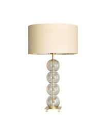 Metro Ball Stacked Table Lamp with Champagne Glass Base, Brass