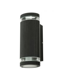 Murray Up and Down Outdoor Cylinder Wall Light, Black