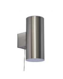 Namid LED Outdoor Solar Up and Down Wall Light, Stainless Steel