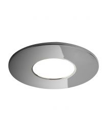 Nate Fixed Fire Rated LED IP65 Downlight, Black Chrome
