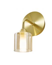 Noah Bathroom Wall Light, Satin Brass