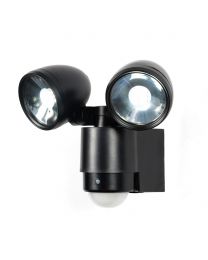 Orion Twin LED Spotlight with PIR Sensor, Black